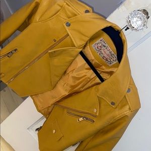 Yellow leather jacket